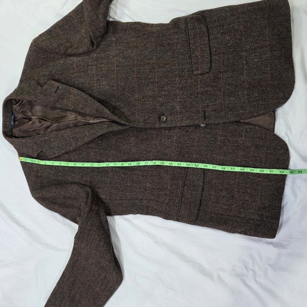 Brooks Brothers 1818 HARRIS TWEED Wool Madison Fit Multi Plaid Sports Coat. 45L - Picture 11 of 14